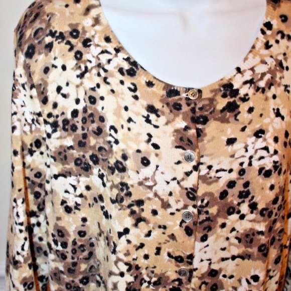 SOLD J. Jill size L Large Cheetah Print Cardigan - Picture 2 of 4